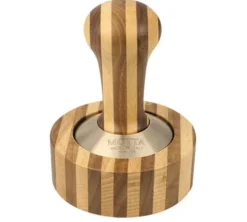 Tamper café MOTTA 58 mm bois bicolore avec support