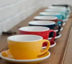 6 Tasses Café Latte et sous-tasses Egg 30cl Blanc - Loveramics