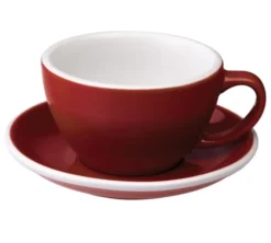 6 Tasses Café Latte et sous-tasses Egg 30 cl Rouge - Loveramics