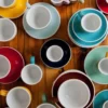 6 Tasses Café Latte et sous-tasses Egg 30cl River Blue - Loveramics