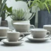 6 Tasses Cappuccino et sous-tasses Egg 20 cl Gunpowder- Loveramics