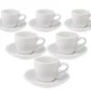 6 Tasses Espresso et sous-tasses Egg White Loveramics - 8 cl