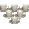 6 tasses Espresso 80 ml + 6 sous tasses "Ivory" - Loveramics