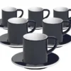 6 Tasses et sous-tasses Espresso Bond 8 cl Denim - Loveramics