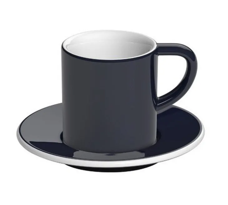 6 Tasses et sous-tasses Espresso Bond 8 cl Denim - Loveramics
