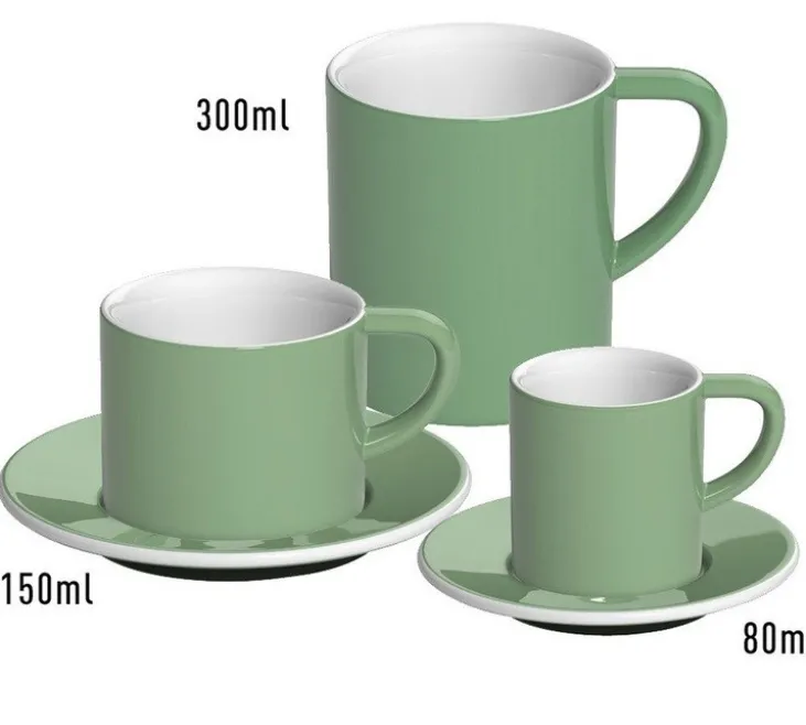 6 Tasses et sous-tasses Espresso Bond 8 cl Rouge - Loveramics