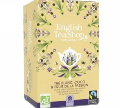 Thé Blanc Coco Fruit de la Passion Bio & Equitable - 20 sachets - FAIRTRADE - ENGLISH TEA SHOP