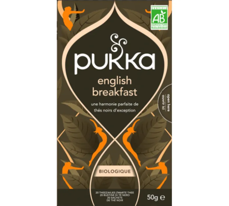 Thé Noir Elegant English Breakfast Bio - 20 sachets - PUKKA