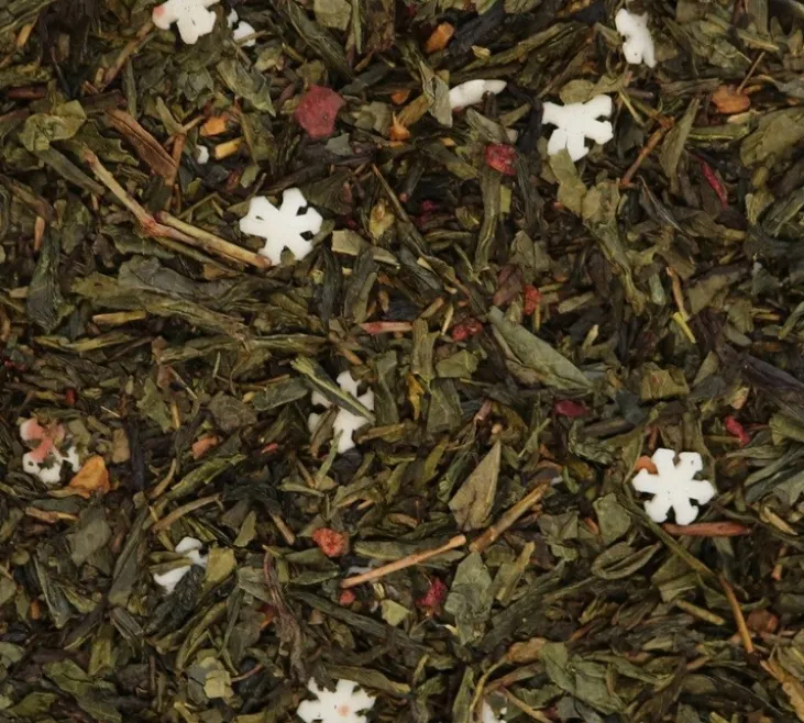 Thé Vert Cerise sur le Gâteau - Vrac 100 g - COMPTOIR FRANÇAIS DU THÉ