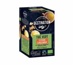 Thé Vert Citron Gingembre Bio & Equitable - 20 sachets - FAIRTRADE - DESTINATION