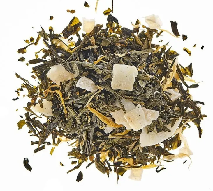 Thé Vert Coco Câline - Vrac 100 g - COMPTOIR FRANÇAIS DU THÉ