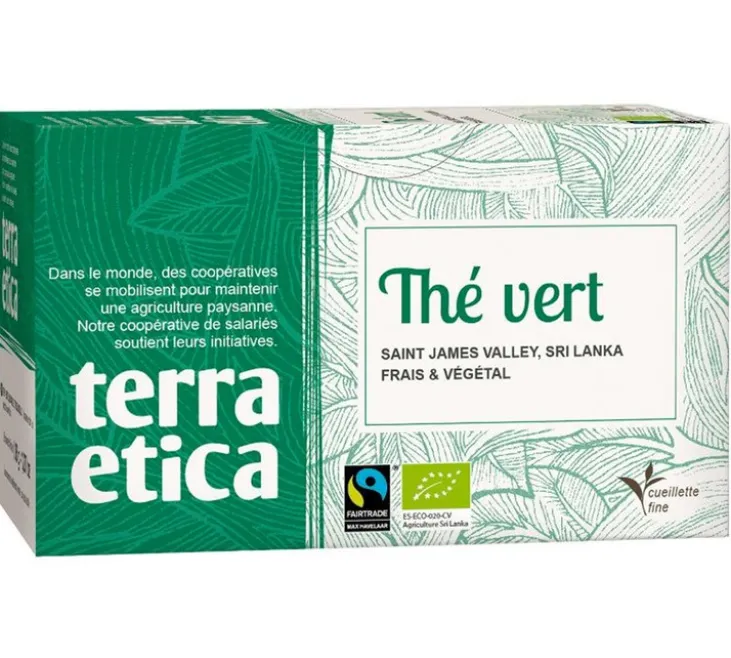 Thé Vert du Sri Lanka Bio & Equitable - 20 sachets - Terra Etica