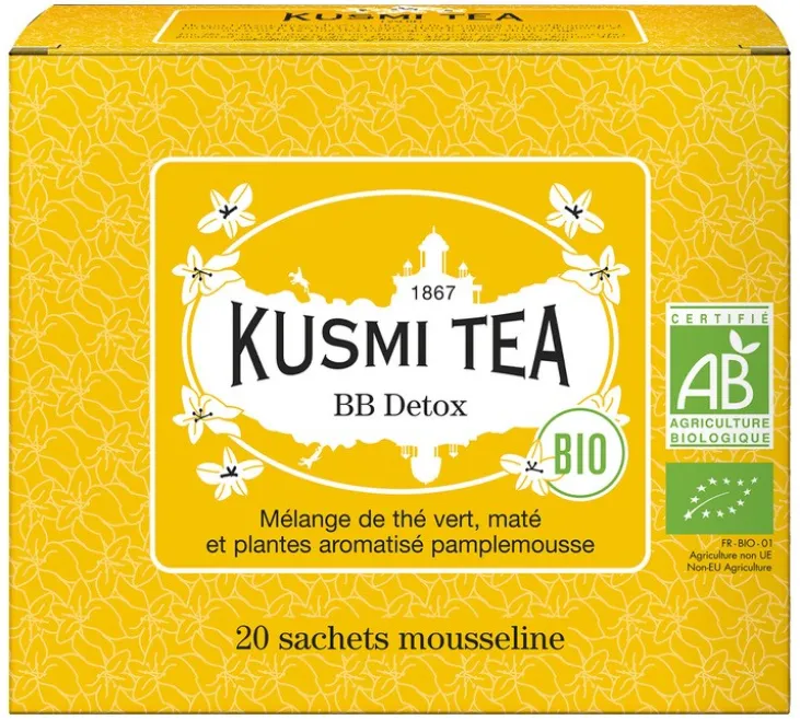 Thé Vert et Maté BB Detox Bio - 20 sachets - KUSMI TEA