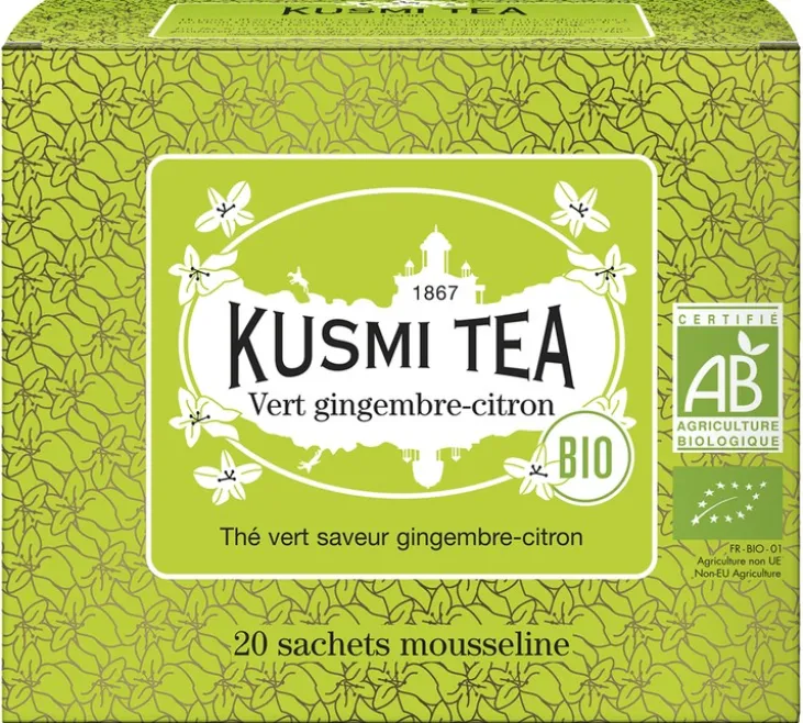 Thé Vert Gingembre Citron Bio - 20 sachets - KUSMI TEA