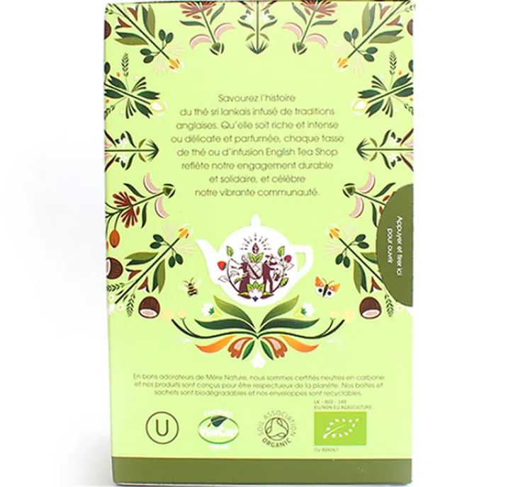 Thé Vert Matcha Cacao Bio & Equitable - 20 sachets - FAIRTRADE - ENGLISH TEA SHOP