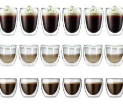 18 verres double paroi Pavina 8cl - 25cl - 35cl - Bodum