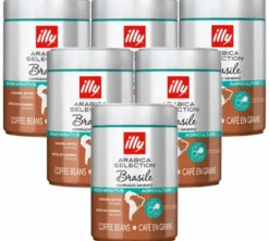 6 x 250 g - Café en grain - Arabica Sélection Brésil Cerrado Mineiro - ILLY