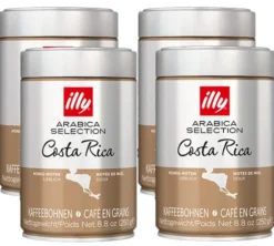4 x 250 g - Café en grain - Arabica Sélection Costa Rica - ILLY