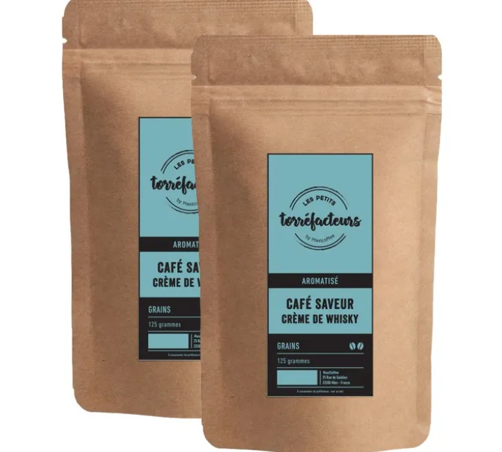 2 x 125 g - Café en grain - Aromatisé saveur Whisky - LES PETITS TORRÉFACTEURS