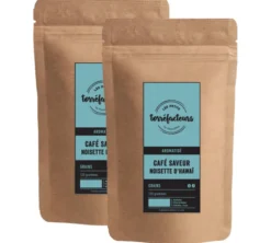 2 x 125 g - Café en grain - Aromatisé saveur Noisette - LES PETITS TORRÉFACTEURS