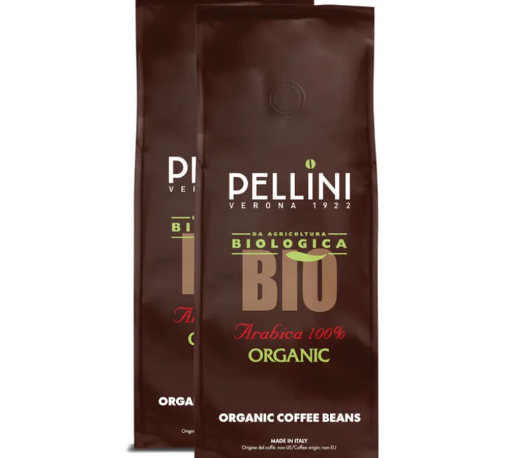 2 x 500 g - Café en grain - Bio - PELLINI