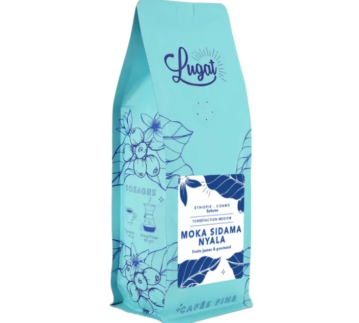 4 x 250 g - Café en grain - Ethiopie Moka Sidama Nyala - LUGAT