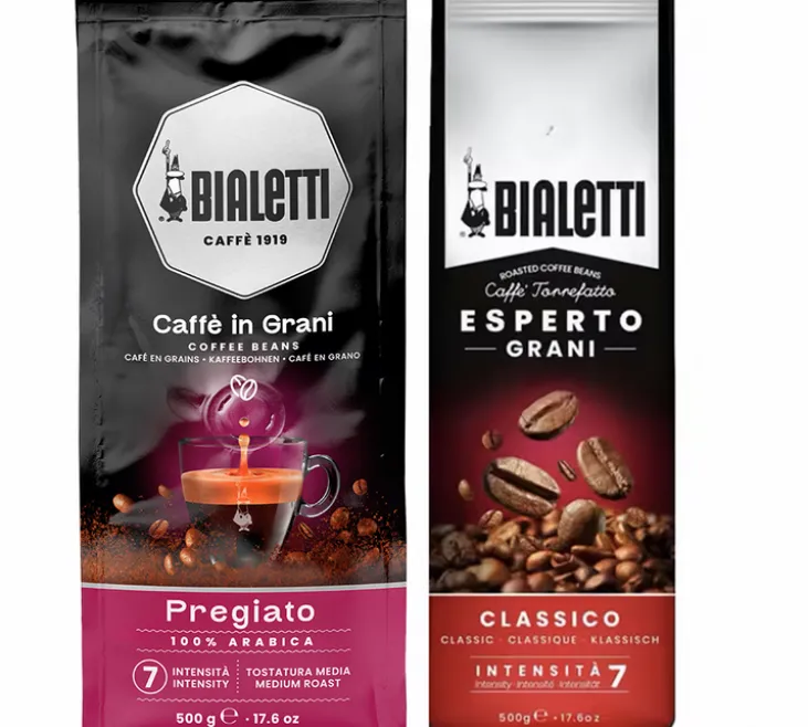 2 x 500 g - Café en grain - Lot Esperto Classico & Pregiato - BIALETTI