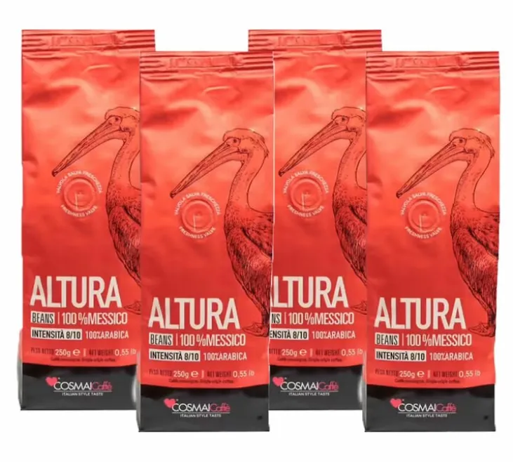 4 x 250 g - Café en grain - Mexique Altura - COSMAI CAFFÈ