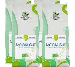 4 x 250 g - Café en grain - Moonlight Décaféiné Bio - GREEN LION COFFEE