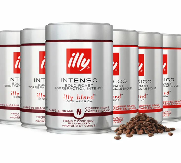 6 x 250 g - Café en grain - Pack Classico & Intenso - ILLY