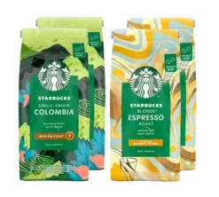 4 x 450 g - Café en grain - Pack 2 x Blonde Espresso Roast & 2 x Single Origin Colombia - STARBUCKS