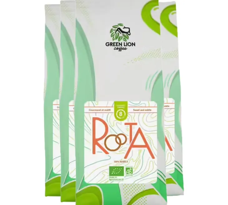 4 x 230 g - Café en grain - Roota Bio - GREEN LION COFFEE