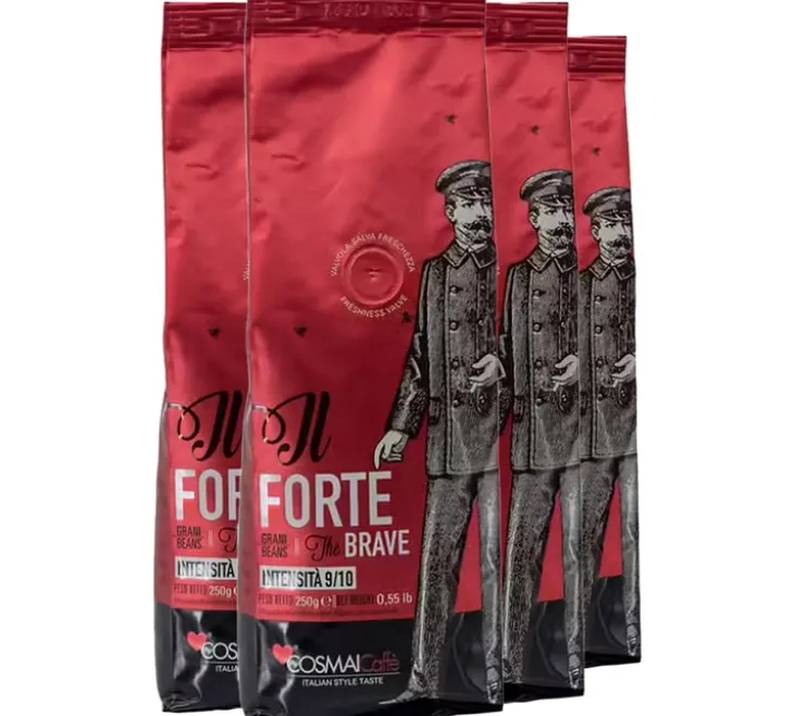 4 x 250 g - Café en grain - The Brave - COSMAI CAFFÈ