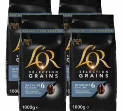 4 x 1 kg - Café en grain - Sélection 100% Arabica - L'OR